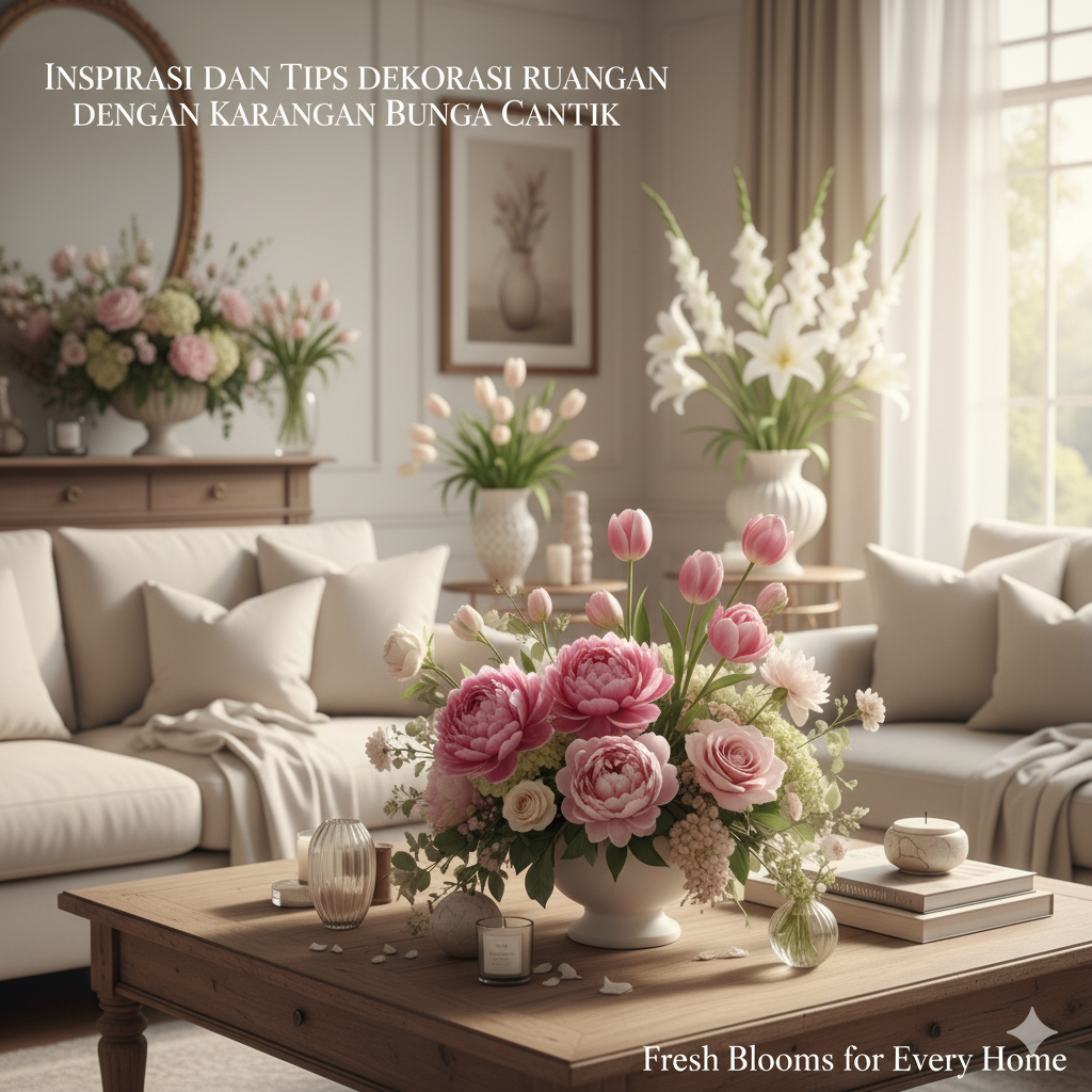 Inspirasi dan Tips Dekorasi Ruangan dengan Karangan Bunga Cantik