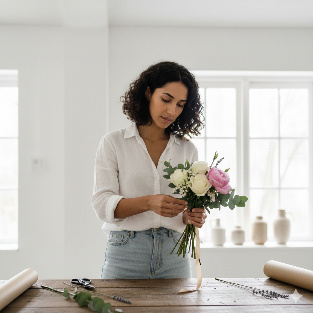 Trik Membuat Buket Simpel Tapi Elegan di Rumah